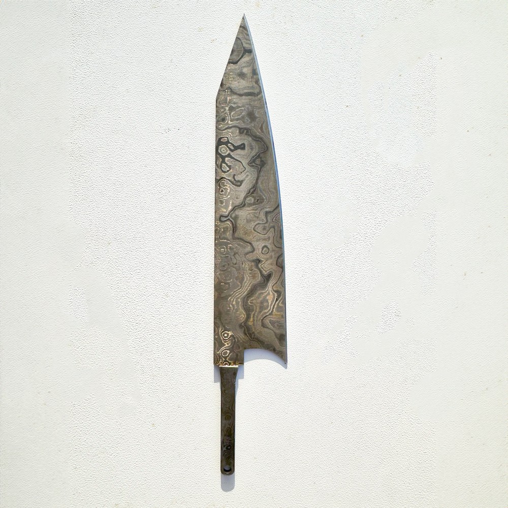 Damascus Bıçak Çeliği 24 cm