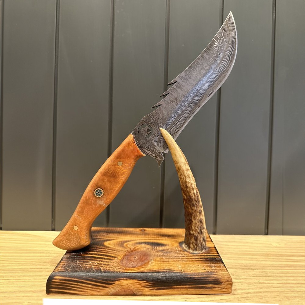 Stabilize Damascus Avcı Bıçağı 28.5 cm - BABHNT1118