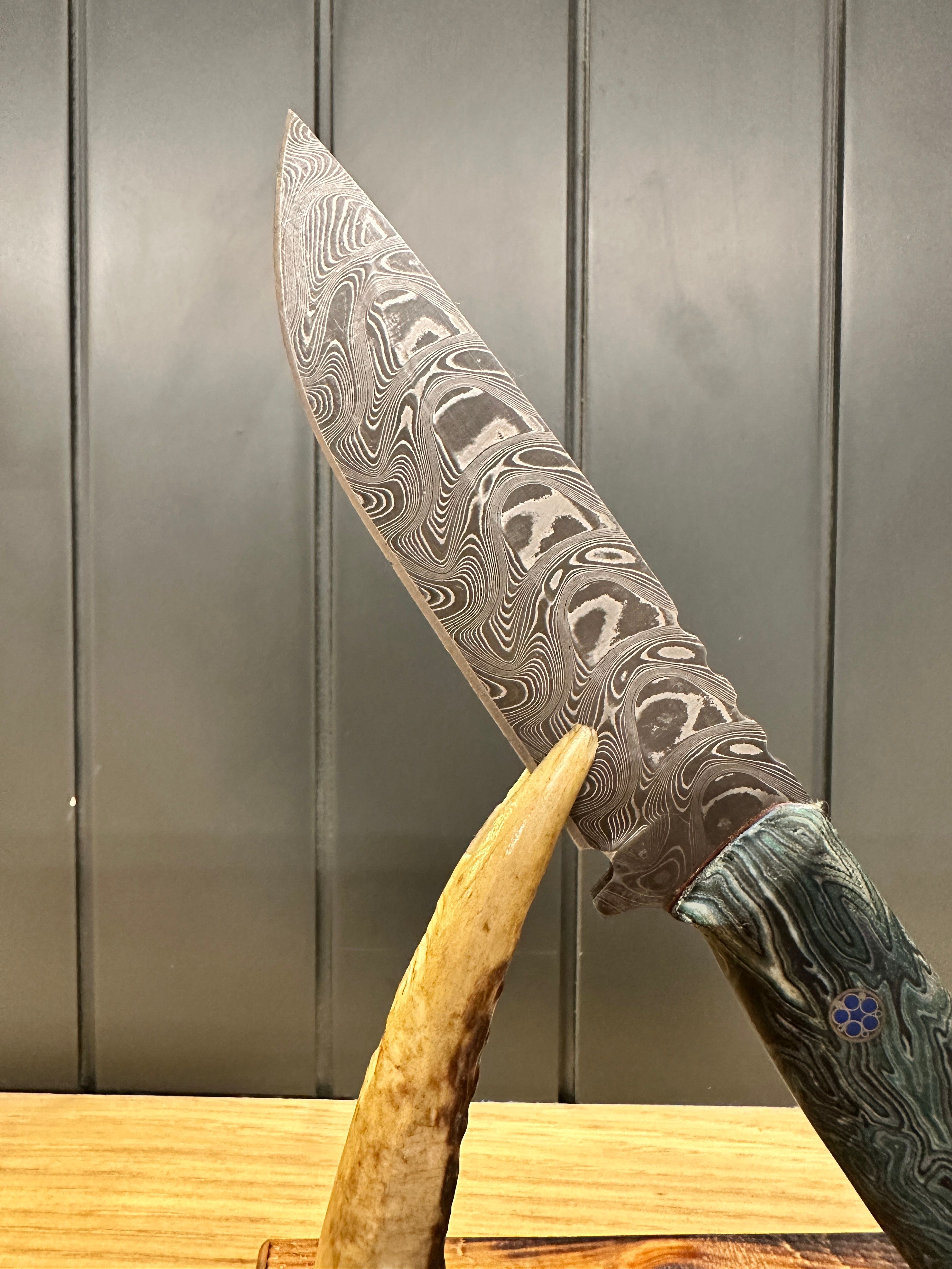 Yerli Dövüm Damascus Avcı Bıçağı 25 cm