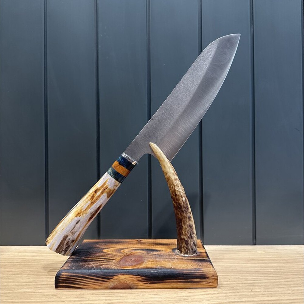 N690 Santoku Geyik Boynuzu Şef Bıçağı 30 cm - G-Carta BABHNT1091