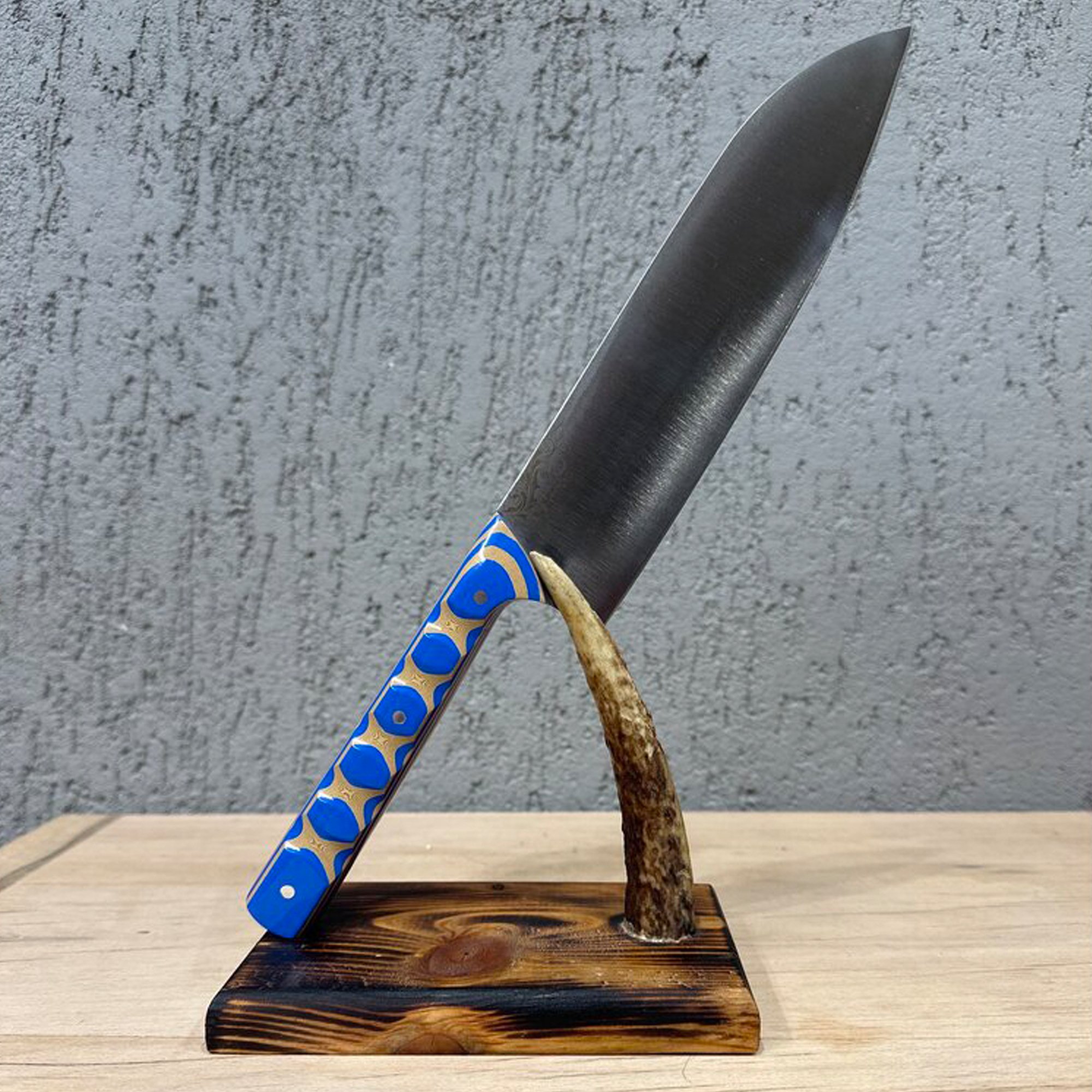 Santoku Bıçağı 32.5 cm Mavi