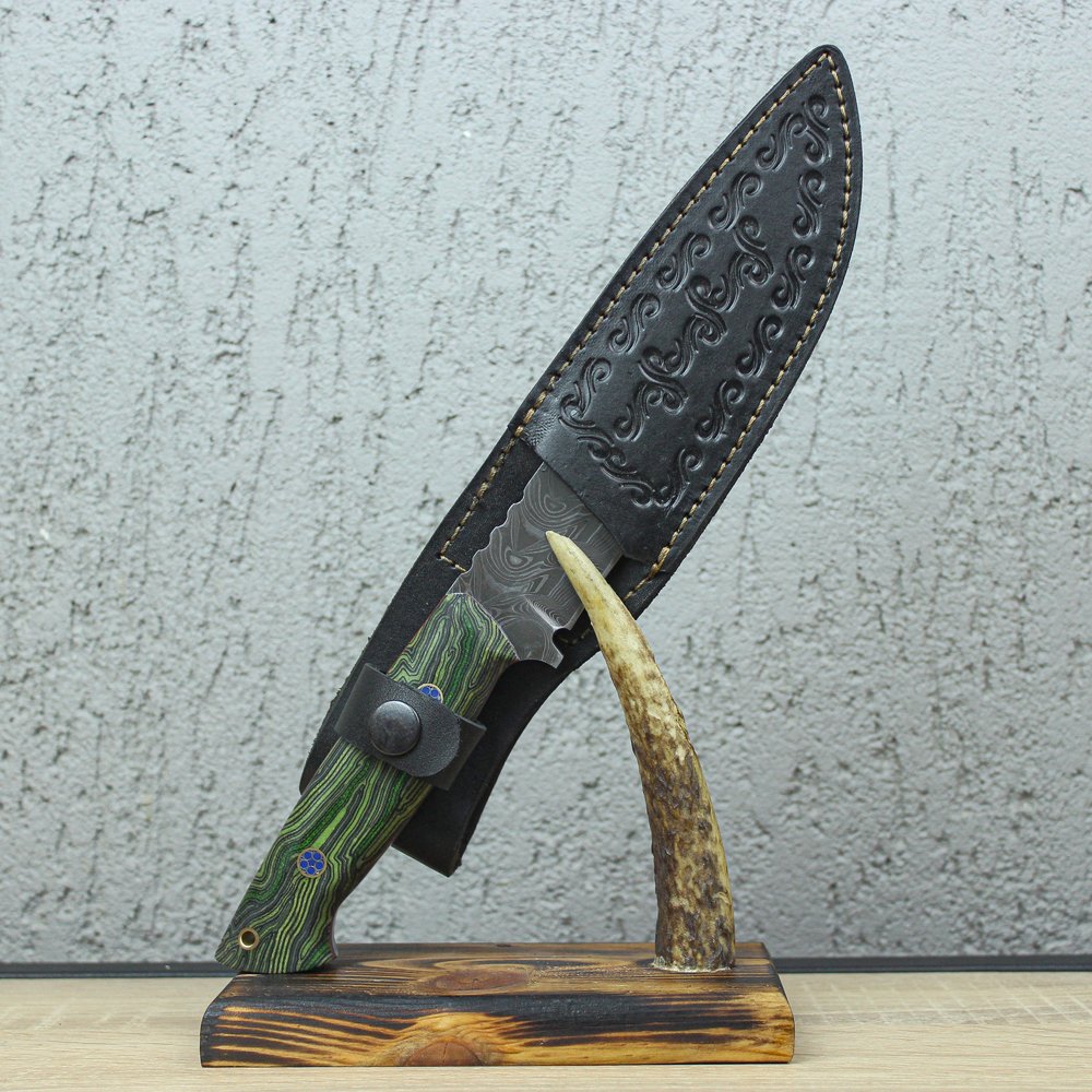 Yerli Dövüm Damascus Avcı Bıçağı 25 cm