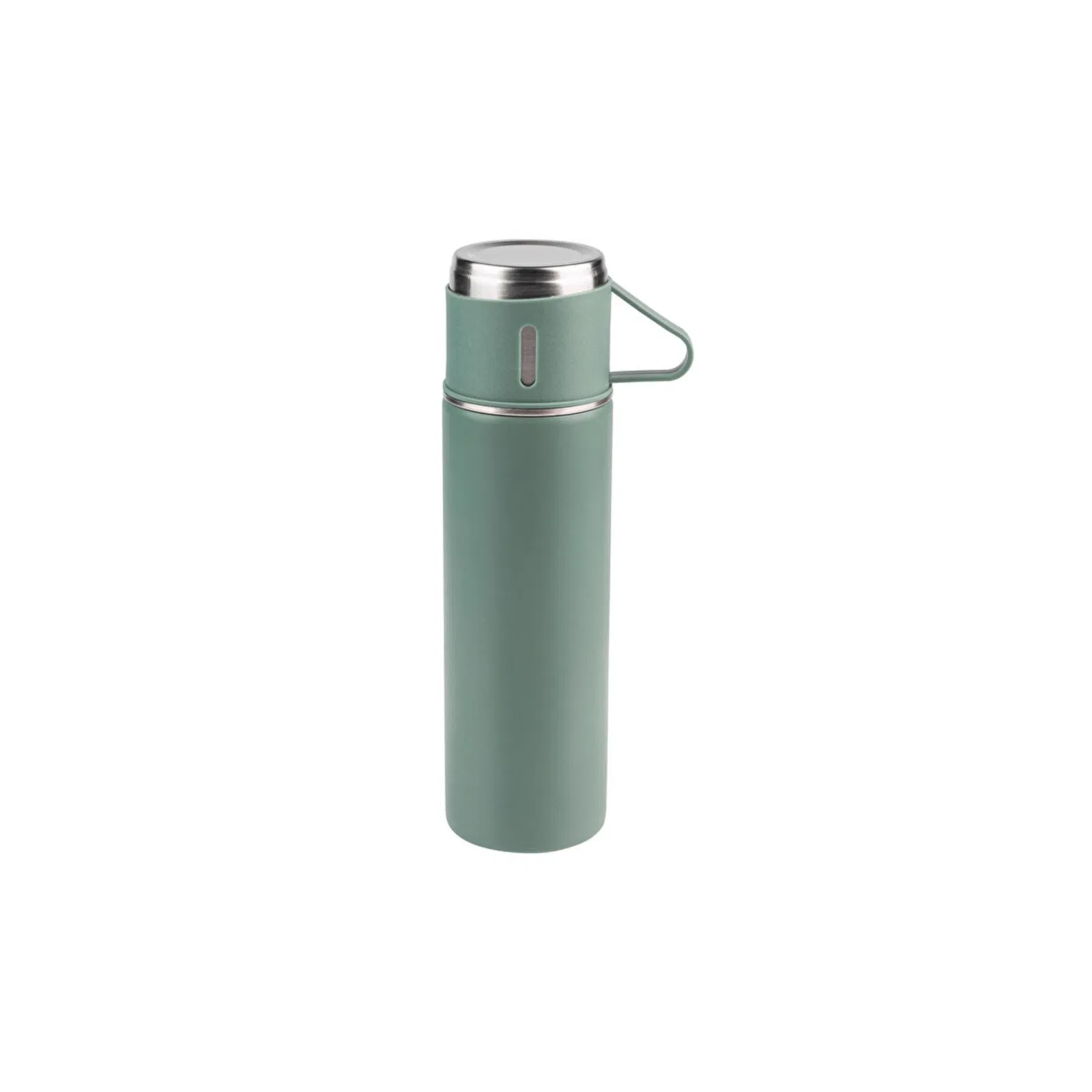 Üç Kapaklı Vacuum Flask Paslanmaz Çelik Termos Yeşil 500 Ml