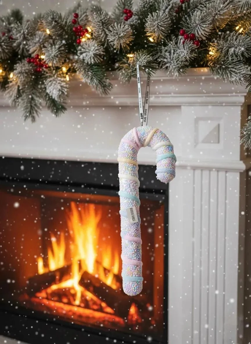 Tekli Rengarenk Candy Cane (Şeker Bastonu) Yılbaşı Ağacı Süsü 32cm