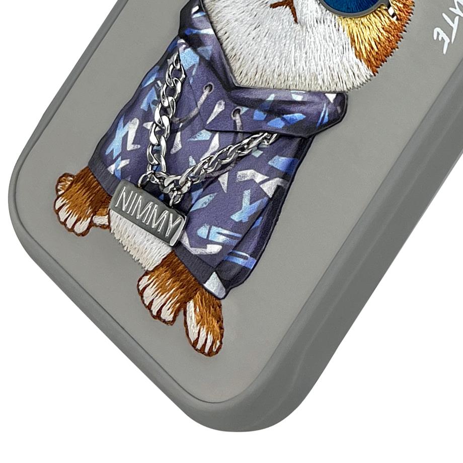 NIMMY iPhone 16 Pro Max Uyumlu 3D Gözlük Zincir Little Kedi Nakış İşlemeli Kabartmalı Cool Glasses Kılıf