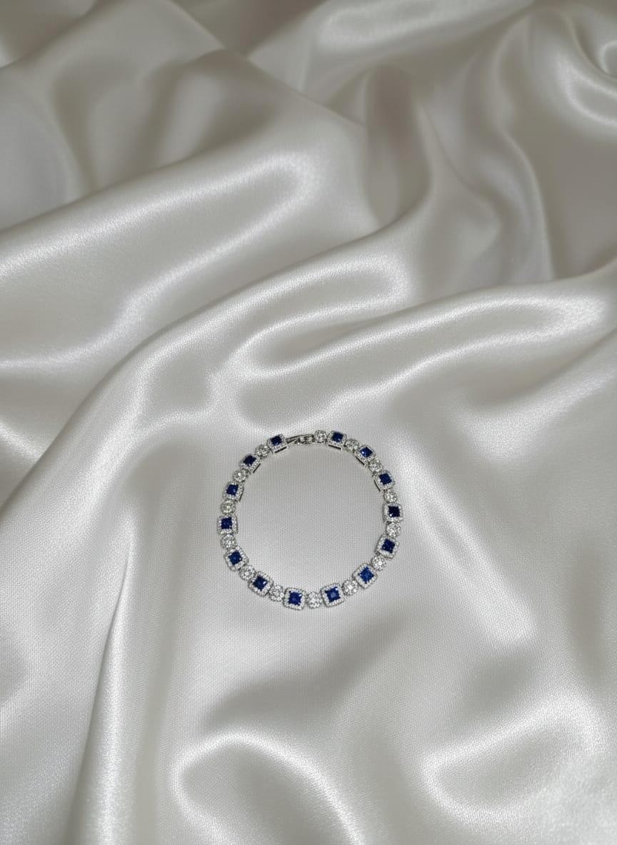 Lacivert Taşlı Zirkonyum Bileklik