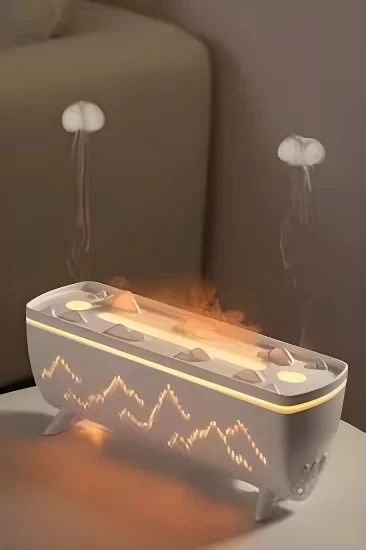 Hava Nemlendirici ve Aromaterapi Makinesi - 3 Renk Led Işık