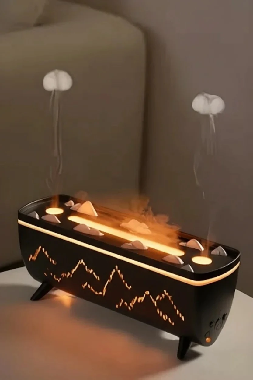 Hava Nemlendirici ve Aromaterapi Makinesi - 3 Renk Led Işık