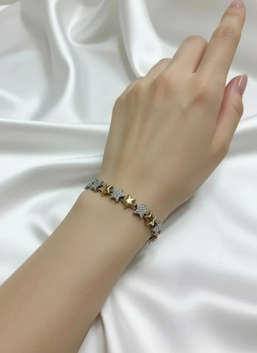 Zirkon Taşlı Yıldız Bileklik