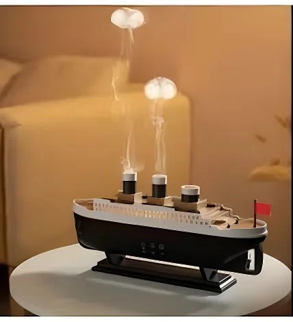 Titanic Gemi Hava Nemlendirici Fonksiyonlu Buhar Makinesi Kumandalı