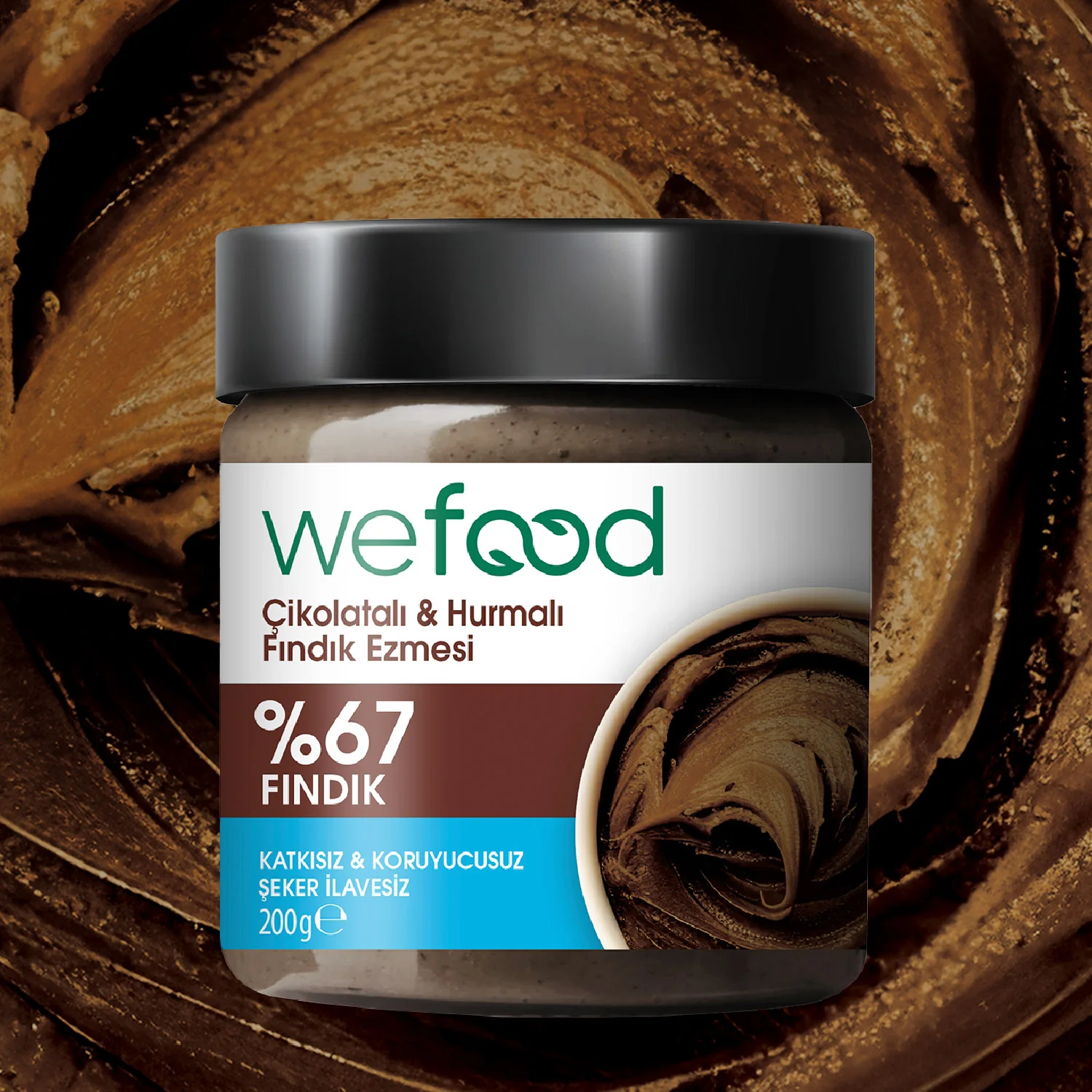 Çikolatalı Hurmalı Fındık Ezmesi 180gr - Biokent Glutensiz