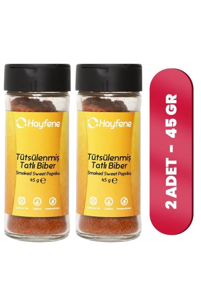 Tütsülenmiş Tatlı Kırmızı Biber 45gr- 2'li Baharat Seti