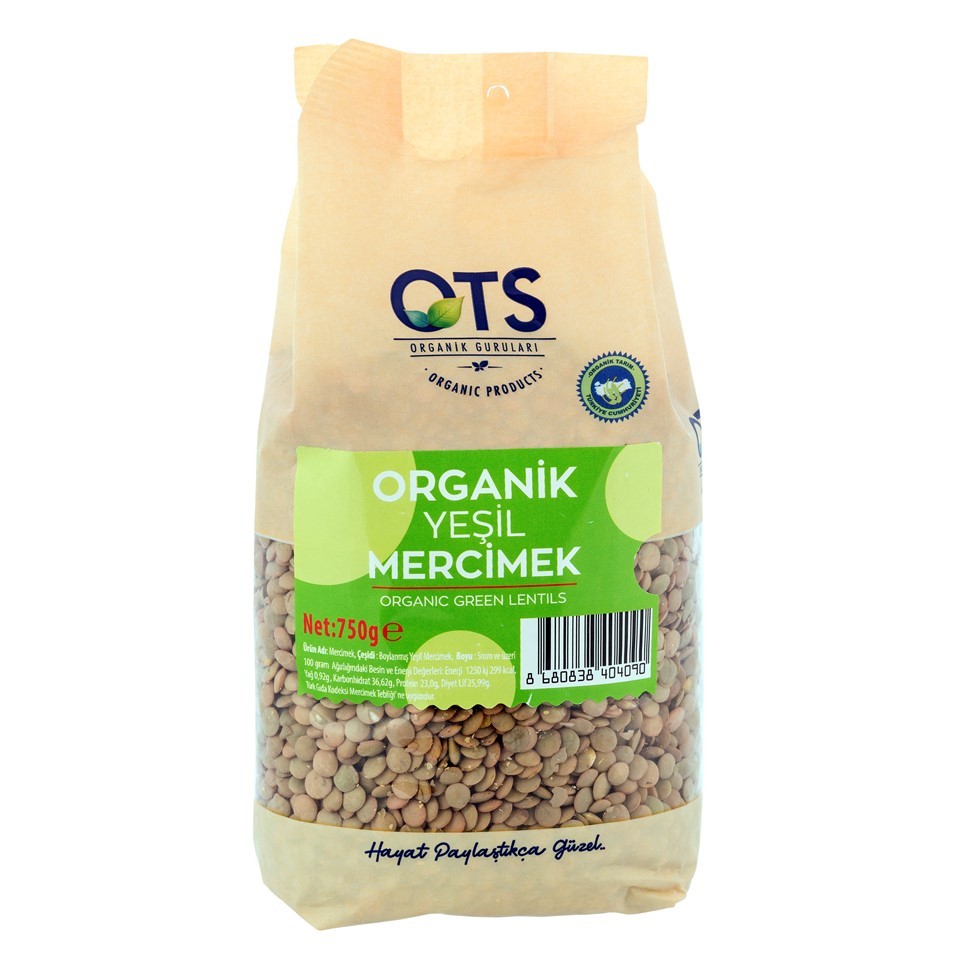 Ots Organik Yeşil Mercimek 750gr