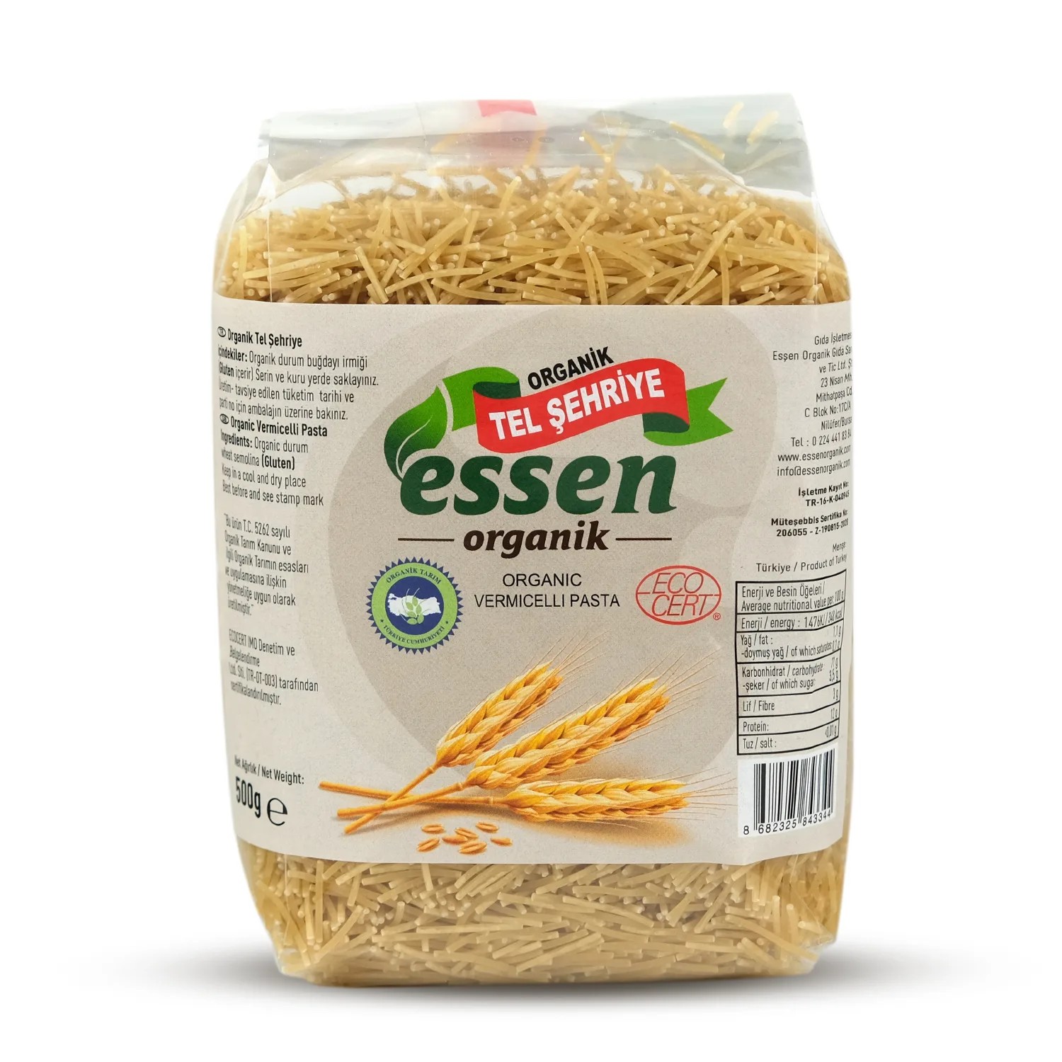 Organik Tel Şehriye 500 Gr