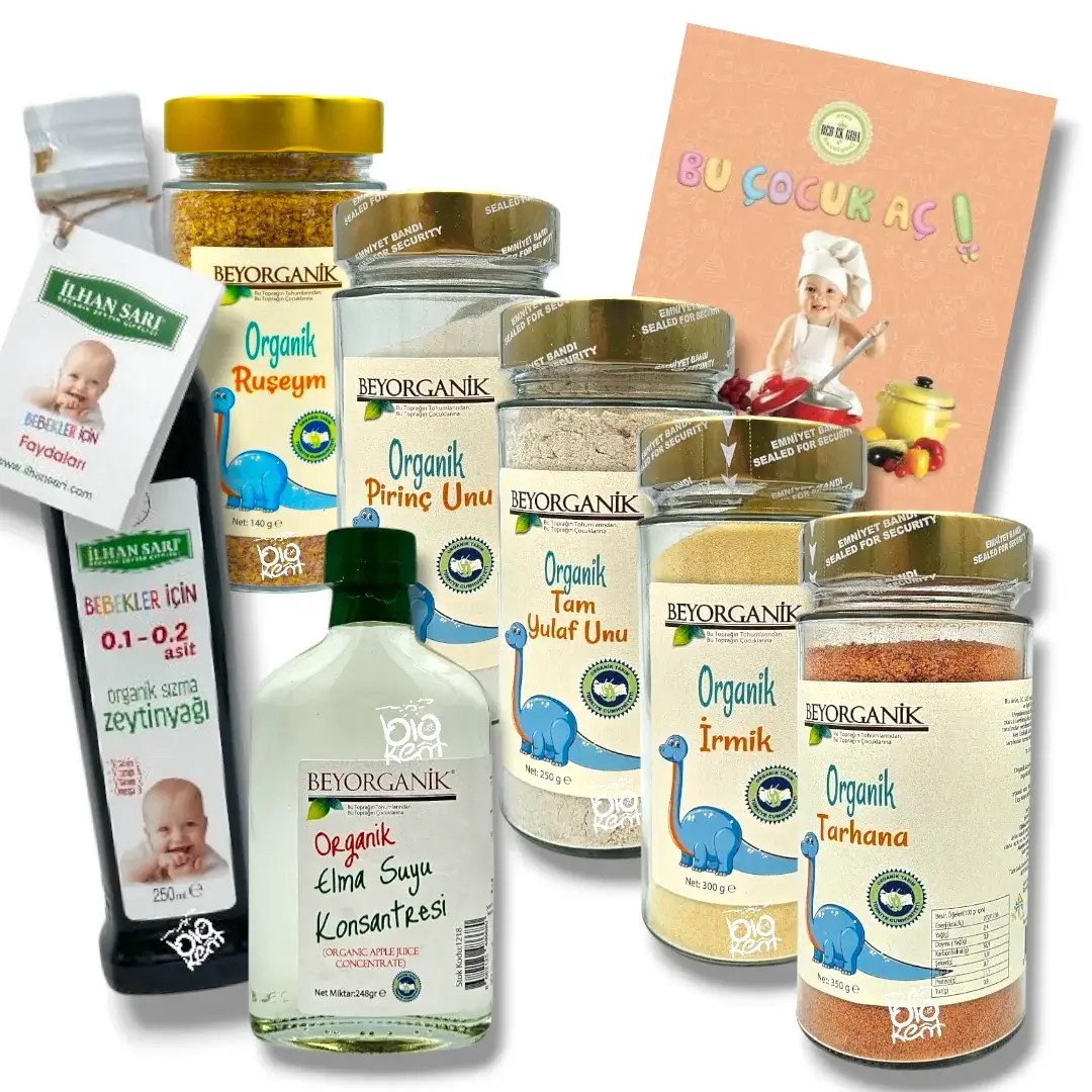 Organik Sertifikalı Bebek Ek Gıdaya Uygun Özel Set