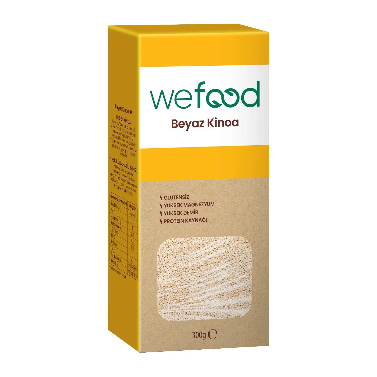 Beyaz Kinoa (Yüksek Lif) 400gr - Biokent Glutensiz