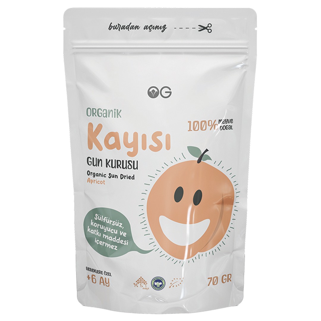 Og Natural Organik Kayısı Kurusu 70 GR - Biokent Bebek