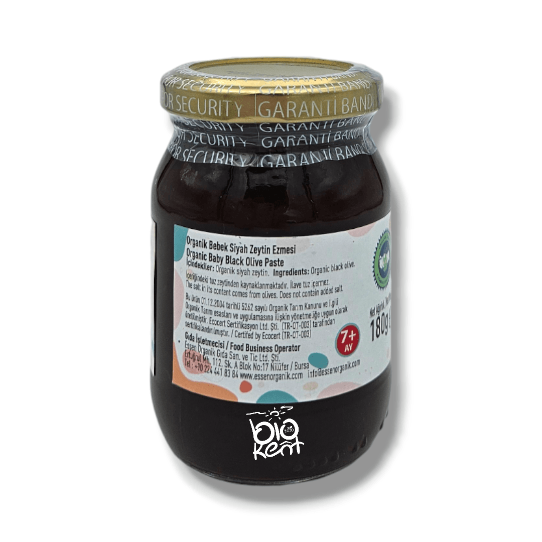 Essen Organik Bebek Siyah Zeytin Ezmesi 180gr - Biokent Bebek