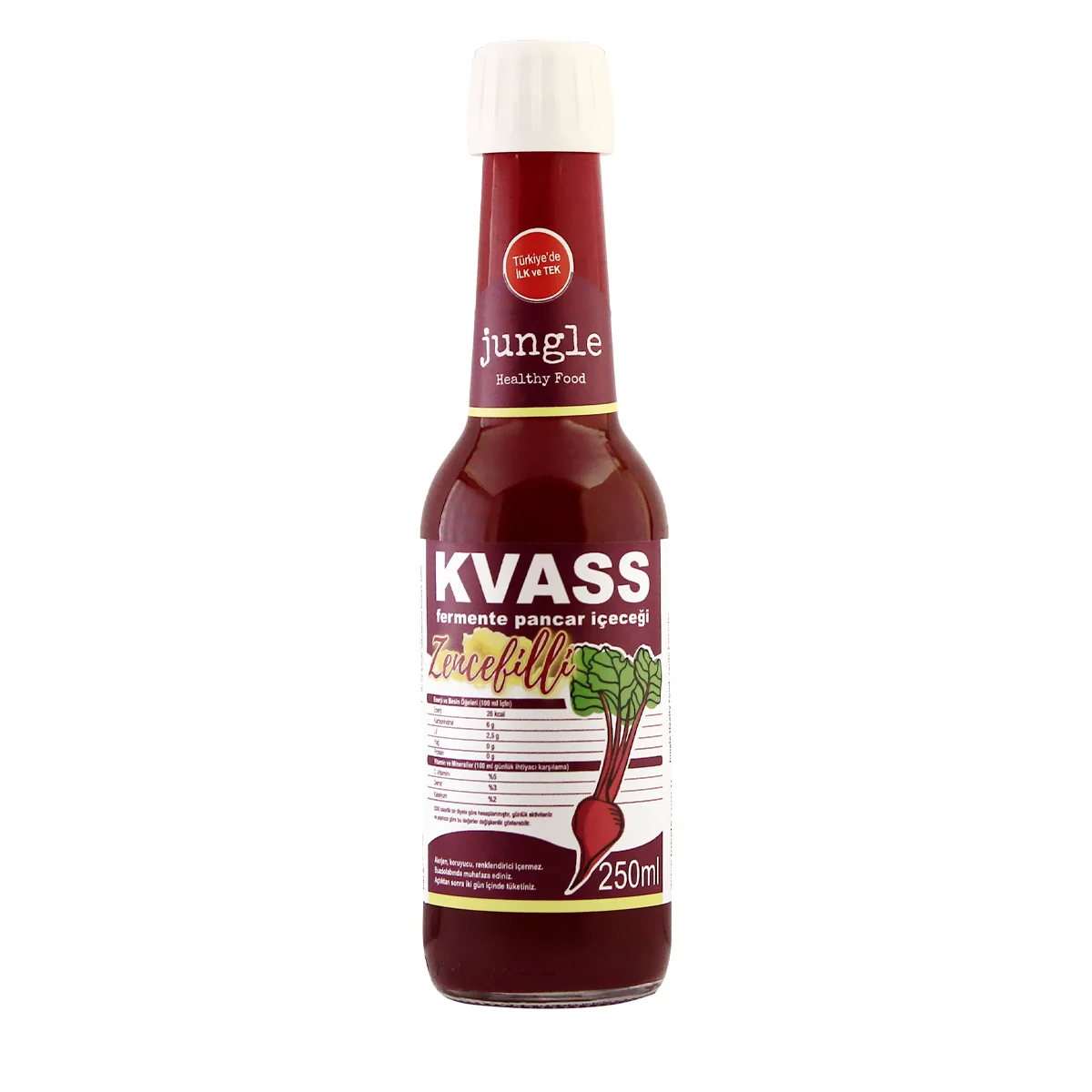 Jungle Pancar Kvass Zencefilli 250 ml.