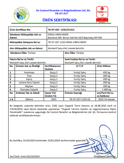 Organik Sertifikalı Domates Kg (BİOKENT TAZE) - Biokent Store