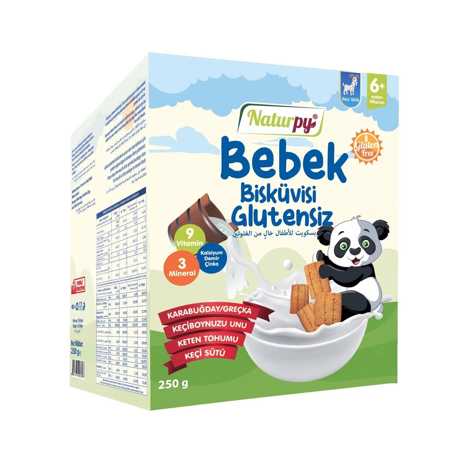 Naturpy Glutensiz Keçi Sütli Bebek Bisküvisi