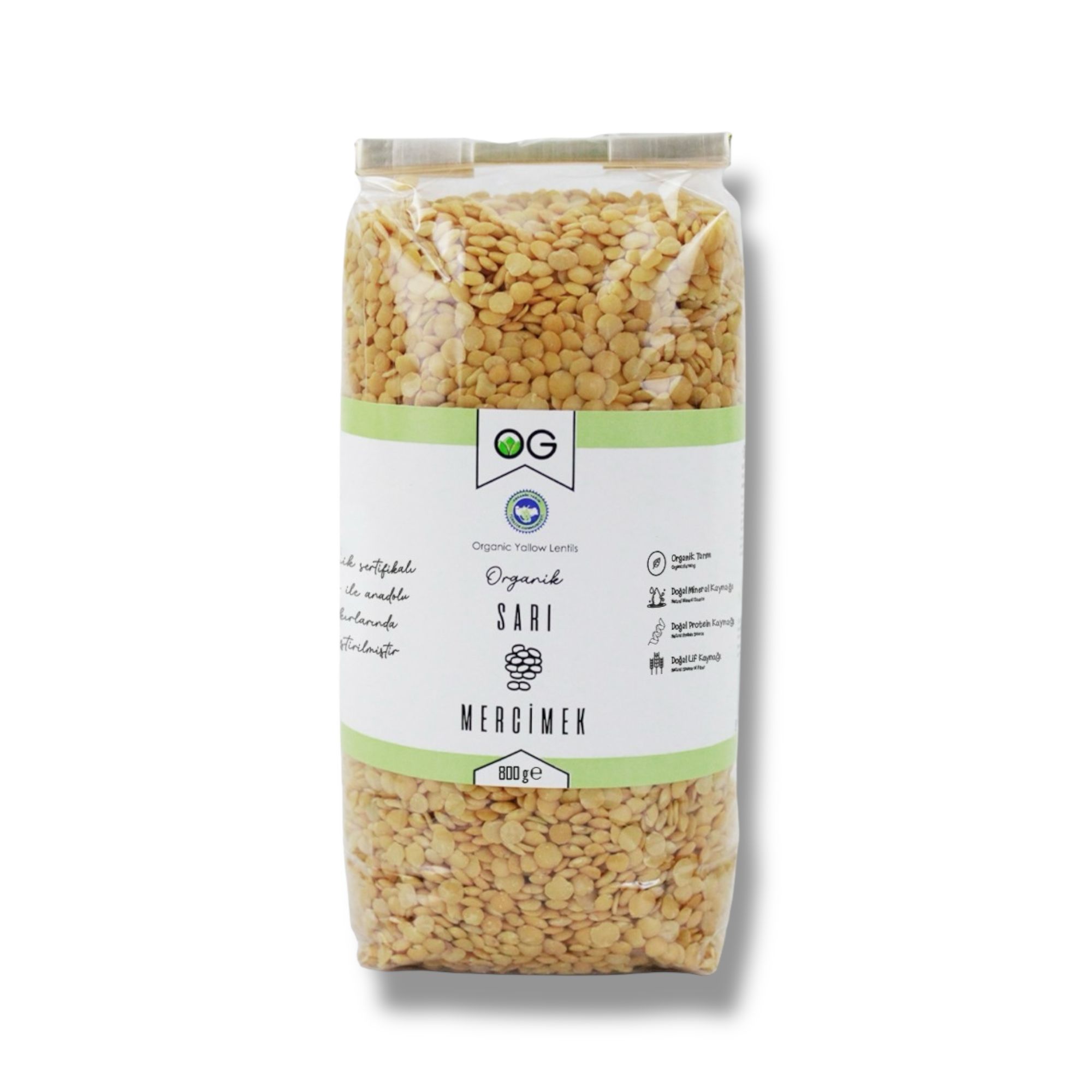 Organik Sarı Mercimek 800 Gr +6 Ay -Biokent Bebek