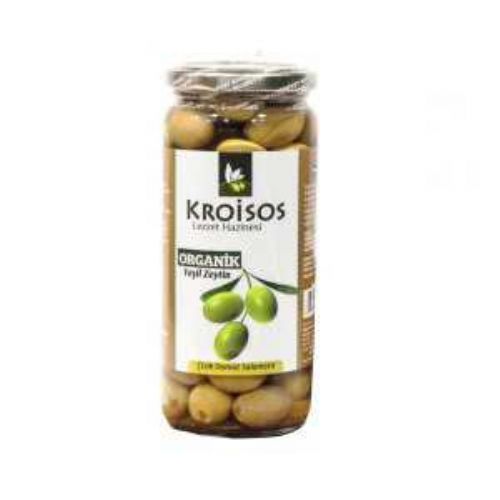 Kroisos Organik Çizik Yeşil Zeytin 300gr - Biokent Organik