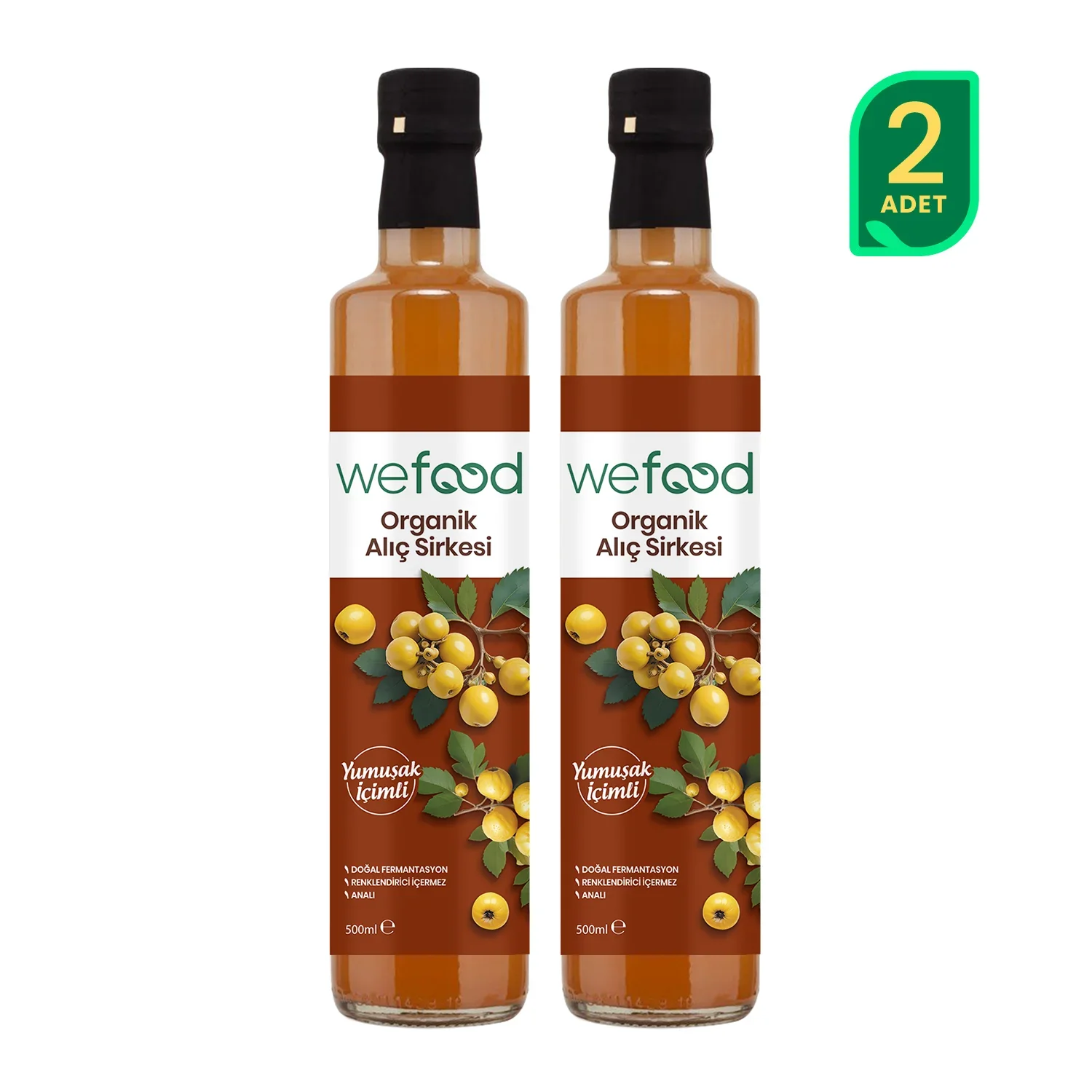 Wefood Organik Alıç Sirkesi 500 ml 2'li