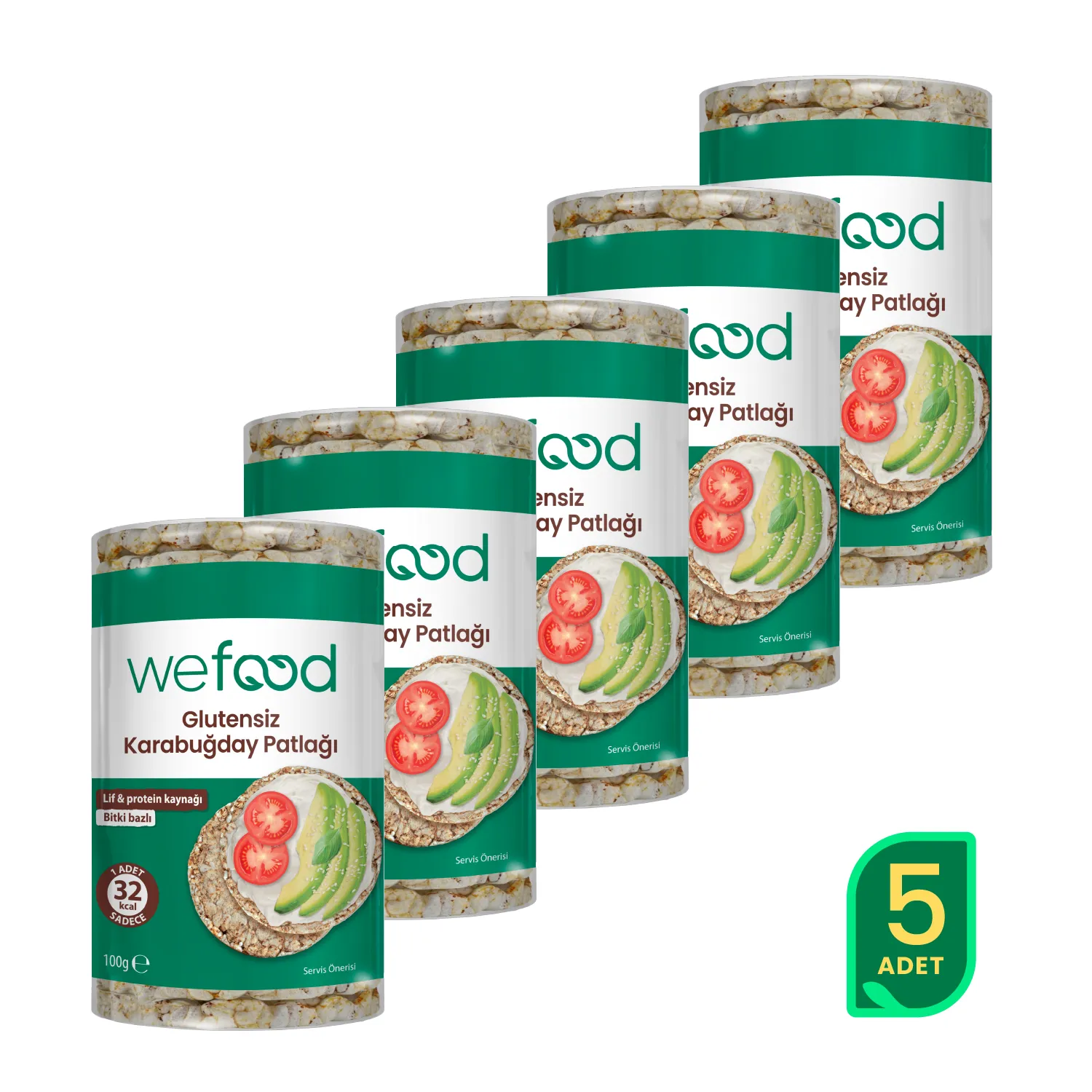 Wefood Karabuğday Patlağı 100 gr 5'li