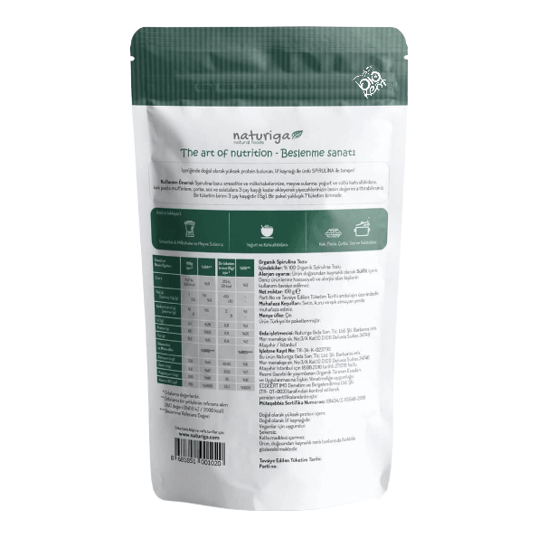 Organik Spirulina Tozu 100gr - Biokent Organik