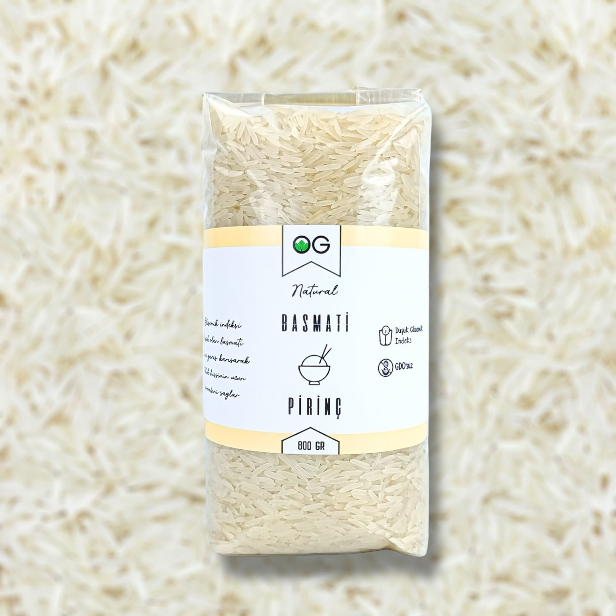 Og Natural Basmati Pirinç 800gr 