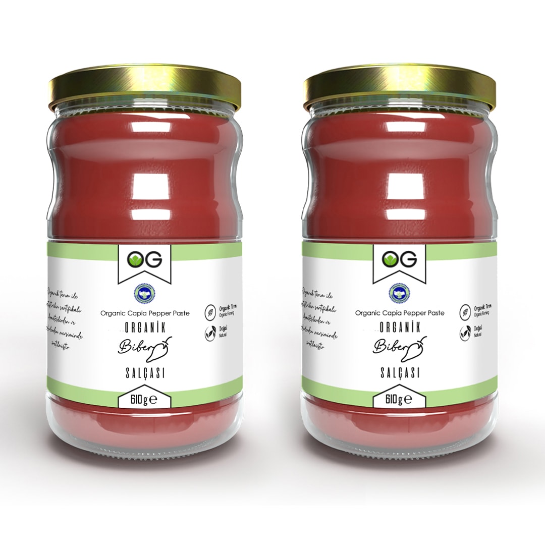 Og Natural 2'li Organik Sertifikalı Biber Salçası 610 Gr