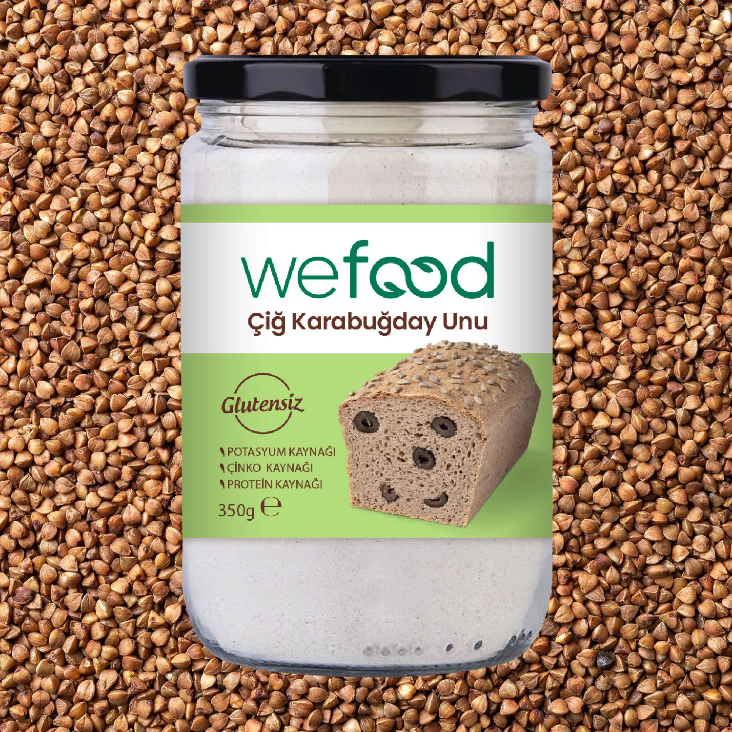 Çiğ Karabuğday Unu (Yüksek Lif) 350gr - Biokent Glutensiz