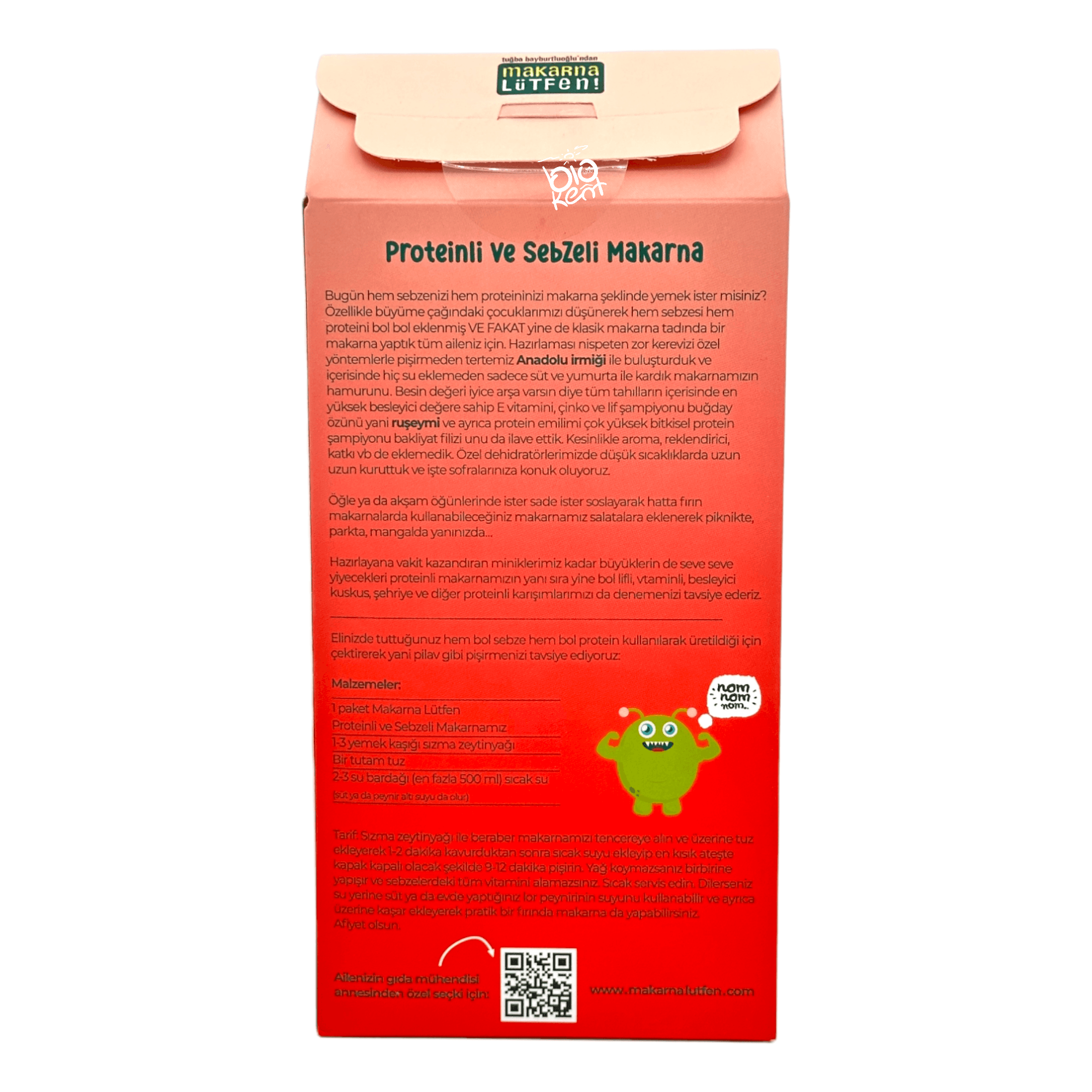 Bebek Proteinli Sebzeli Makarna 250 Gr