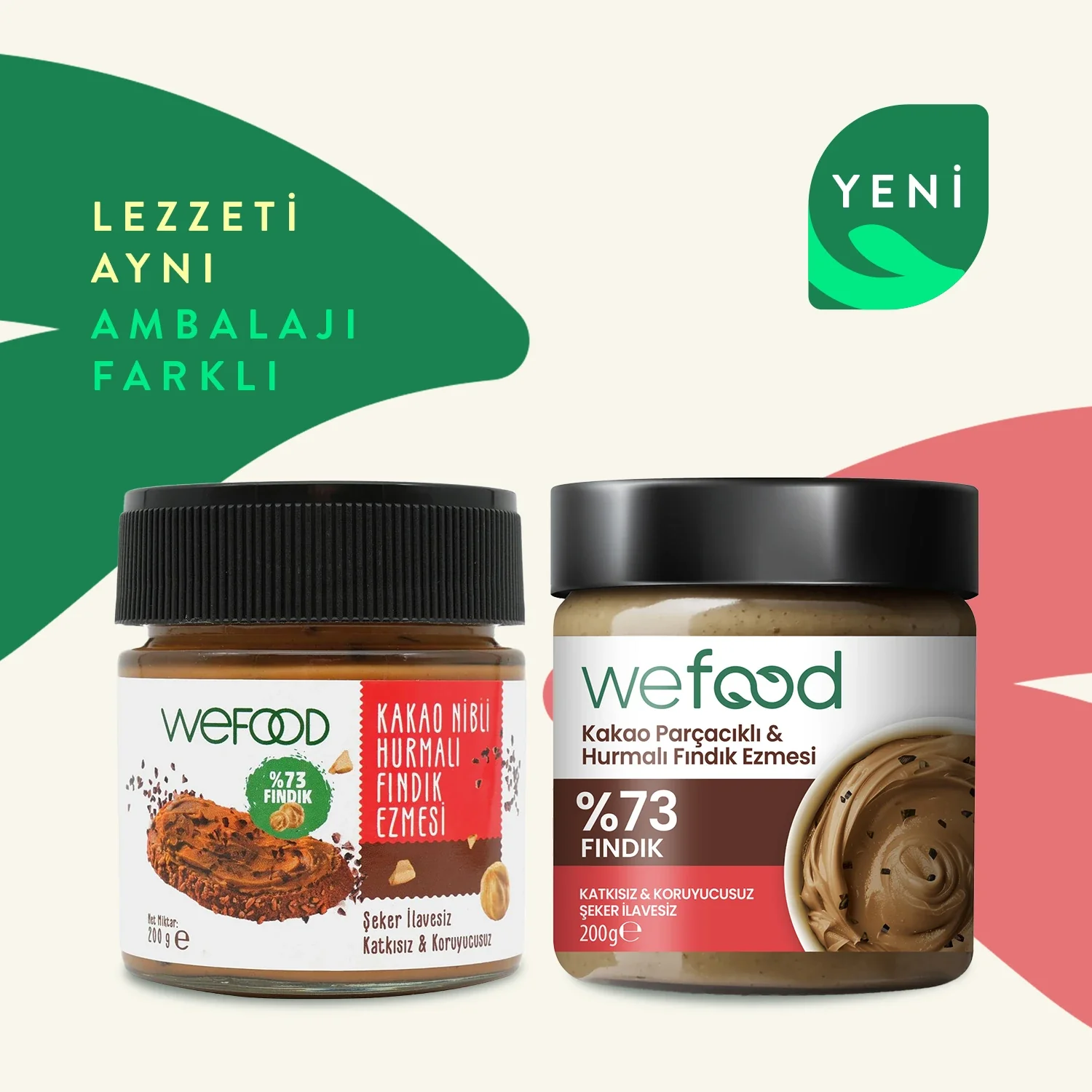 Kakao Parçacıklı & Hurmalı Fındık Ezmesi 200 gr