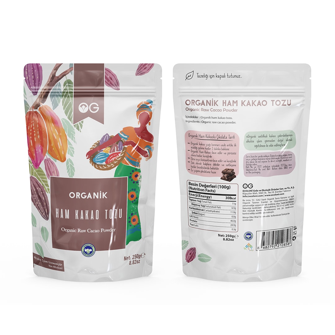 Organik Ham Kakao Tozu 250 Gr