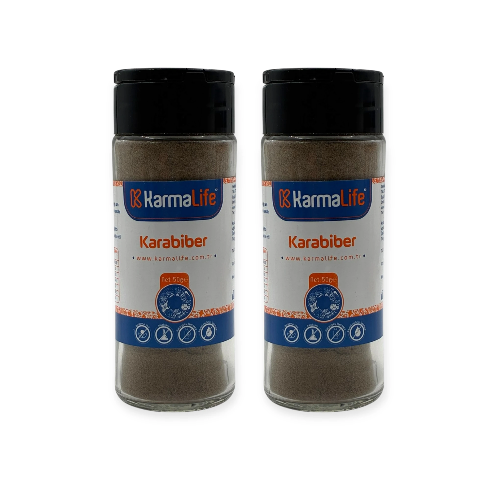 Karabiber Toz 50gr 2'li Set (Işınlamasız, Katkısız)