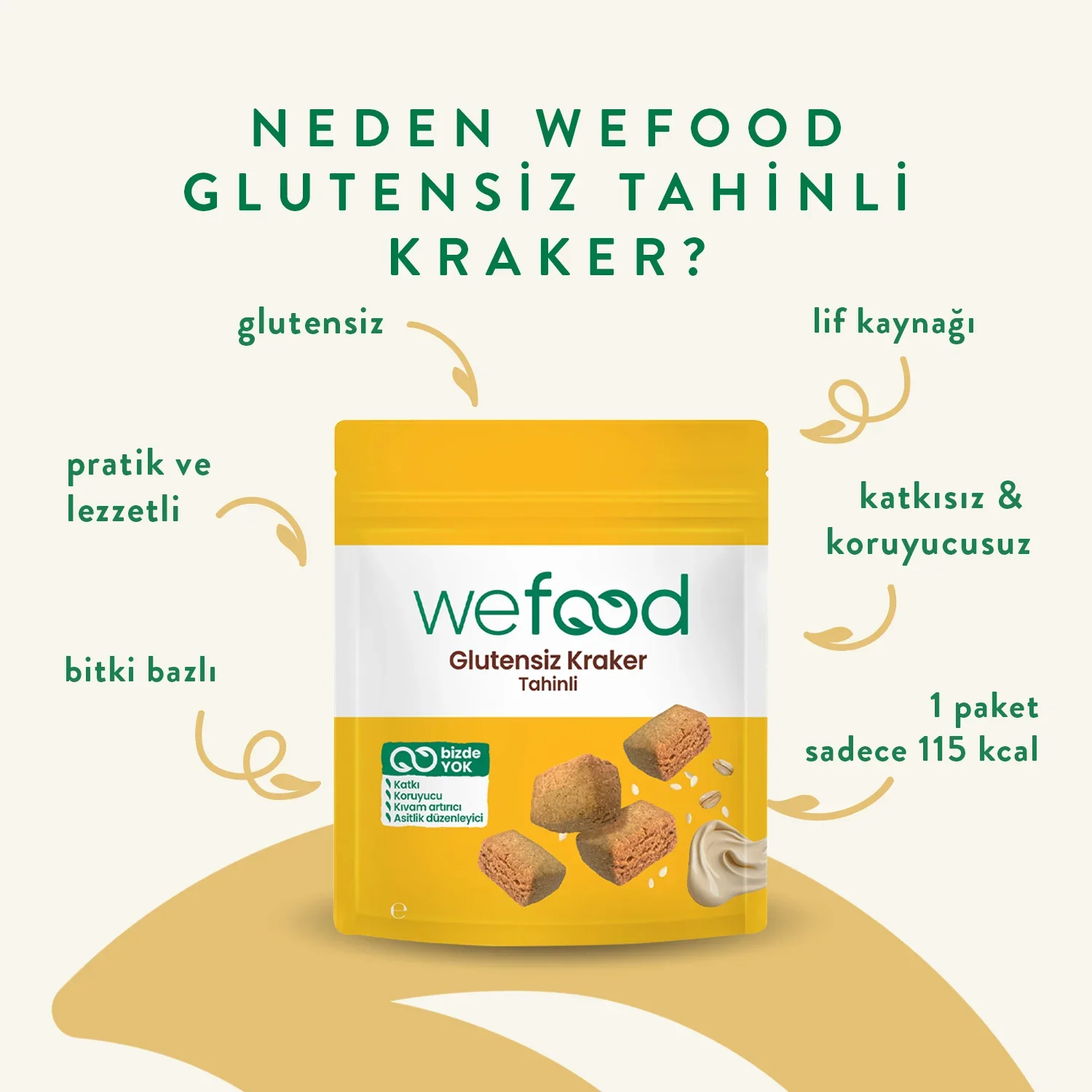 Wefood Tahinli Kraker 40 gr