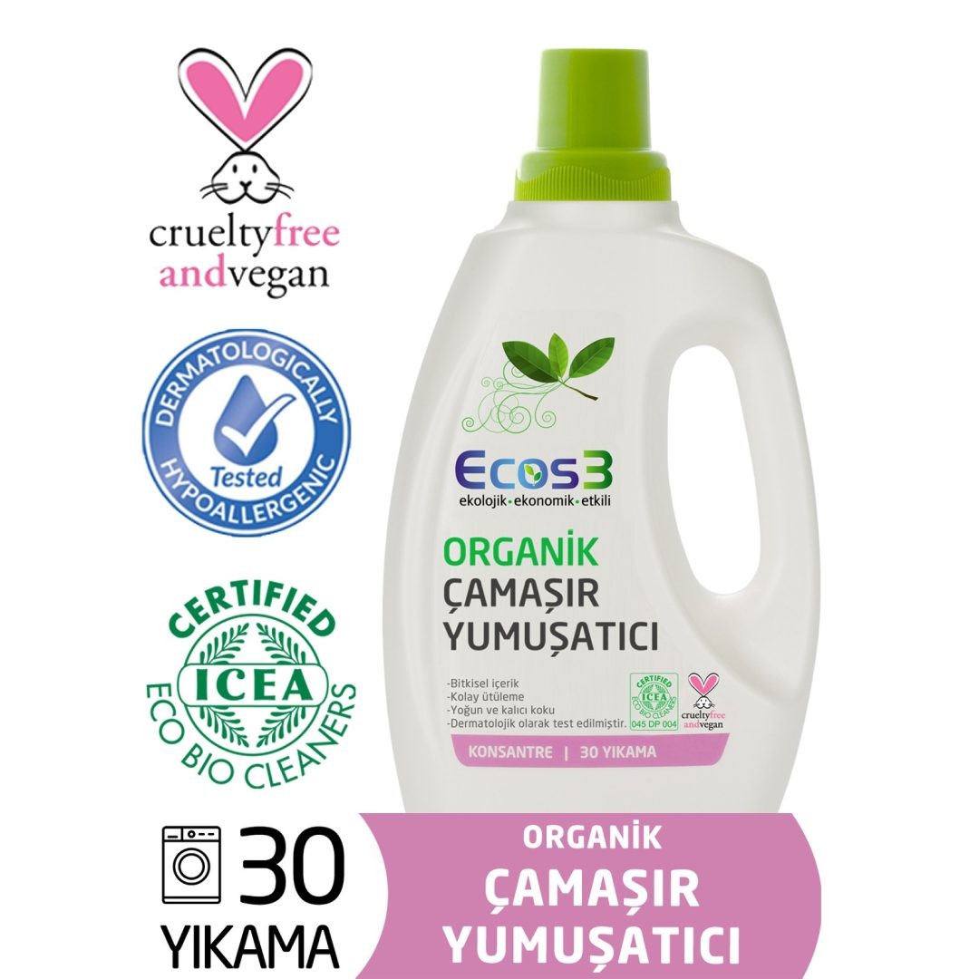 ECOS3 Organik Bitkisel Çamaşır Yumuşatıcı (Ultra Konsantre) 750ml