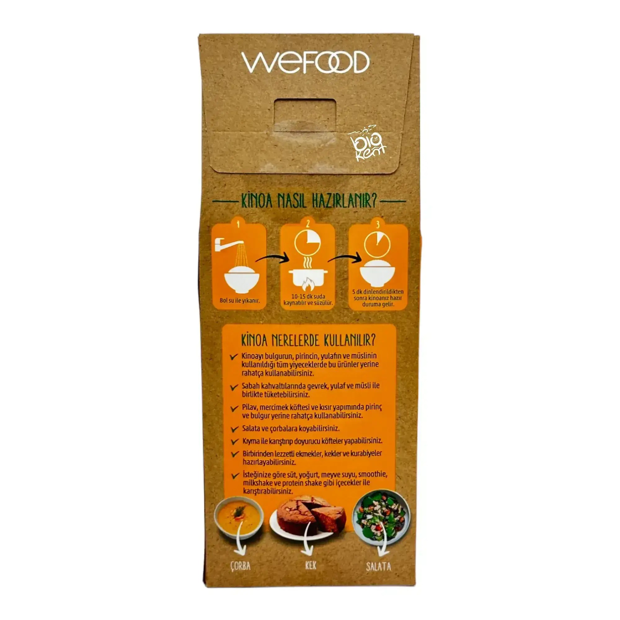 Beyaz Kinoa (Yüksek Lif) 400gr - Biokent Glutensiz