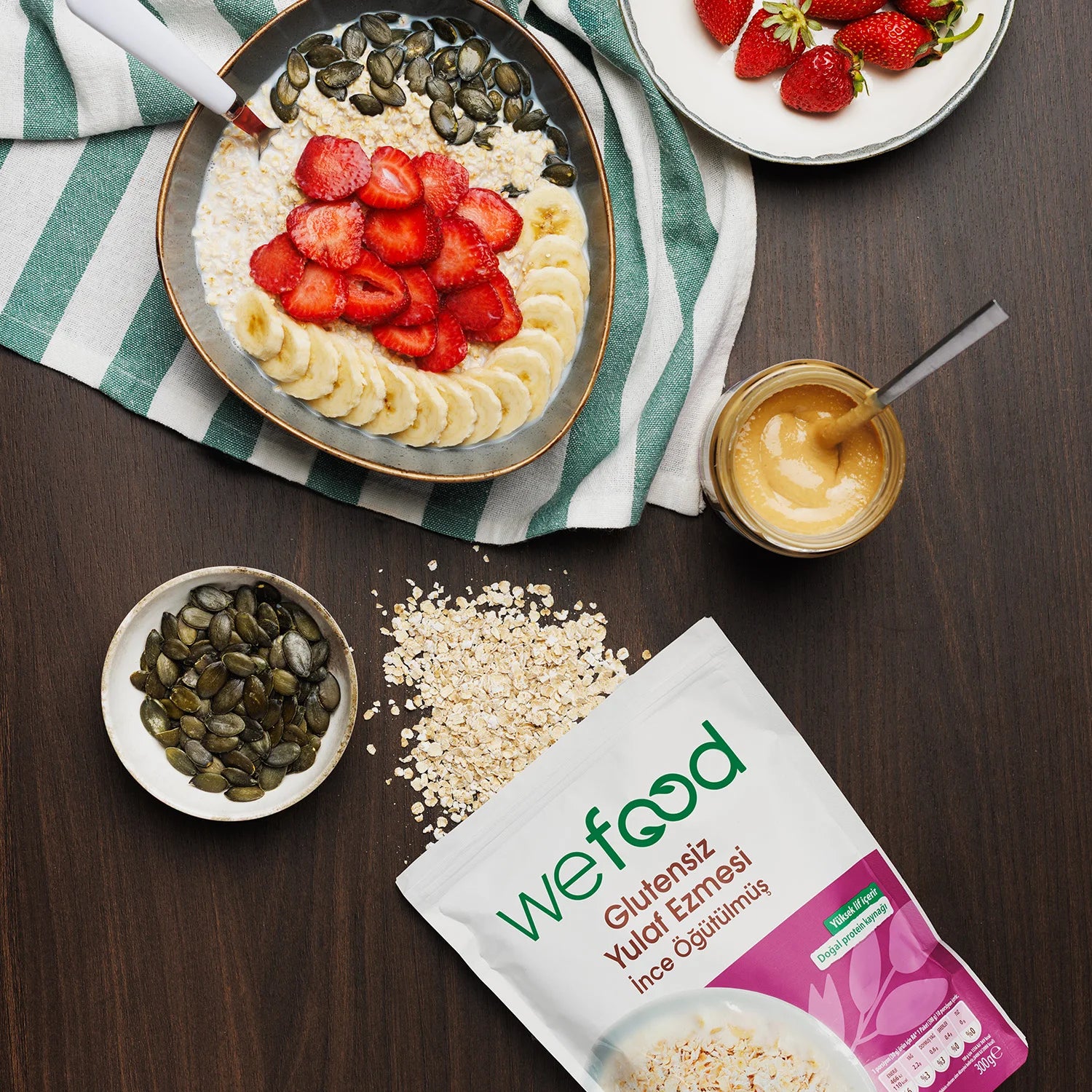 Wefood İnce Öğütülmüş Glutensiz Yulaf Ezmesi 300 gr 5'li