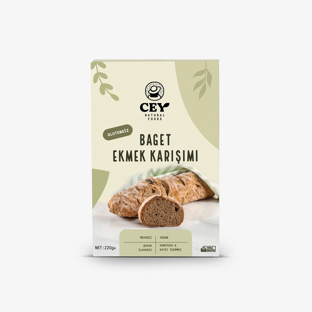 Cey Natural Glutensiz Baget Ekmek Karışımı 220g