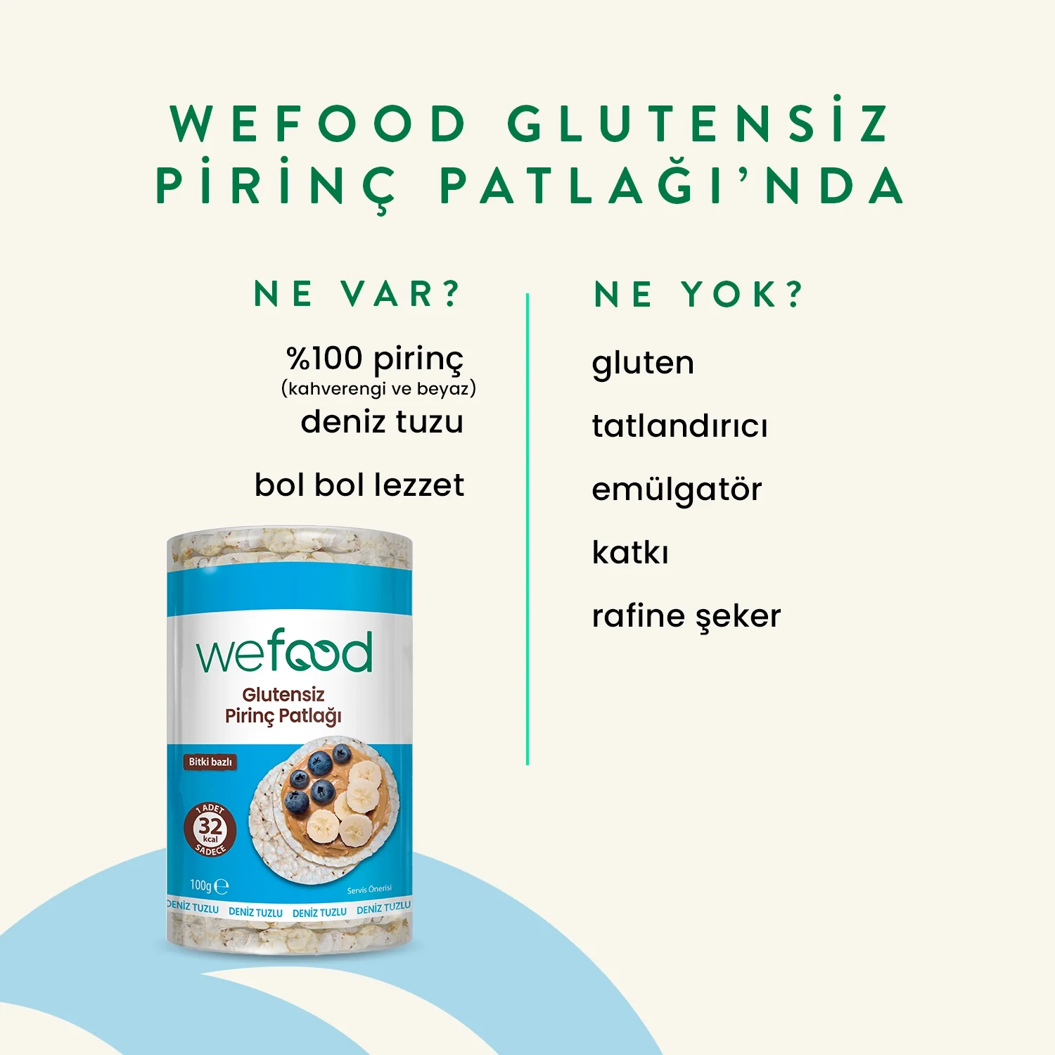 Glutensiz Pirinç Patlağı 100 gr