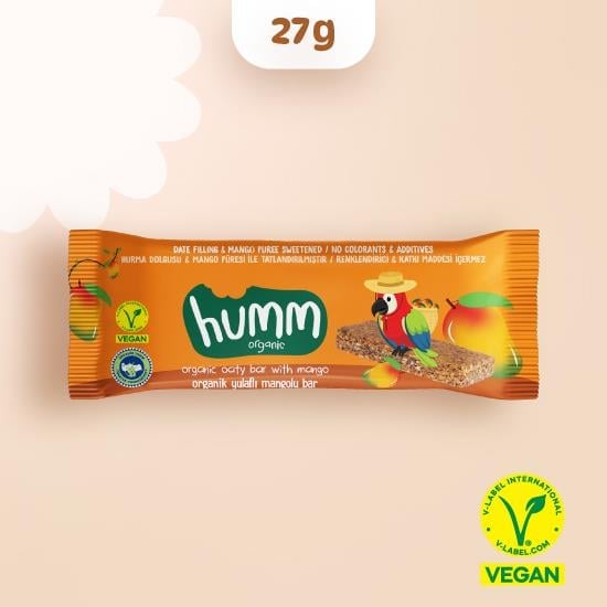 Humm Organik Vegan Mangolu Yulaf Bar - 27g