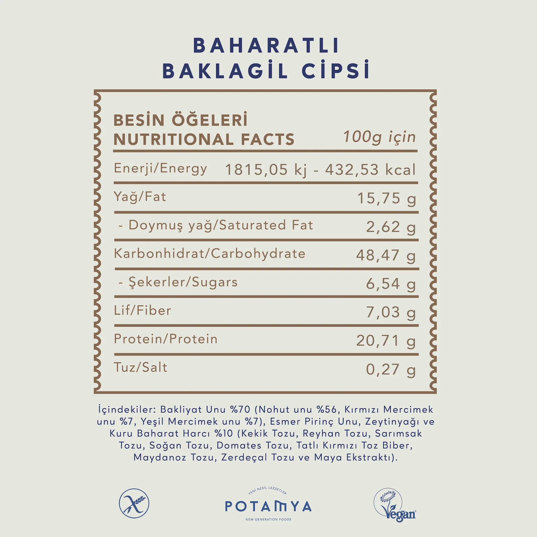 Baharatlı Baklagil Cipsi