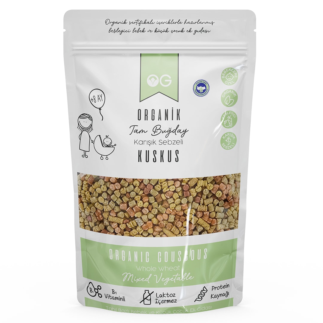 Organik Makarnası Karışık Sebzeli Kuskus 250gr