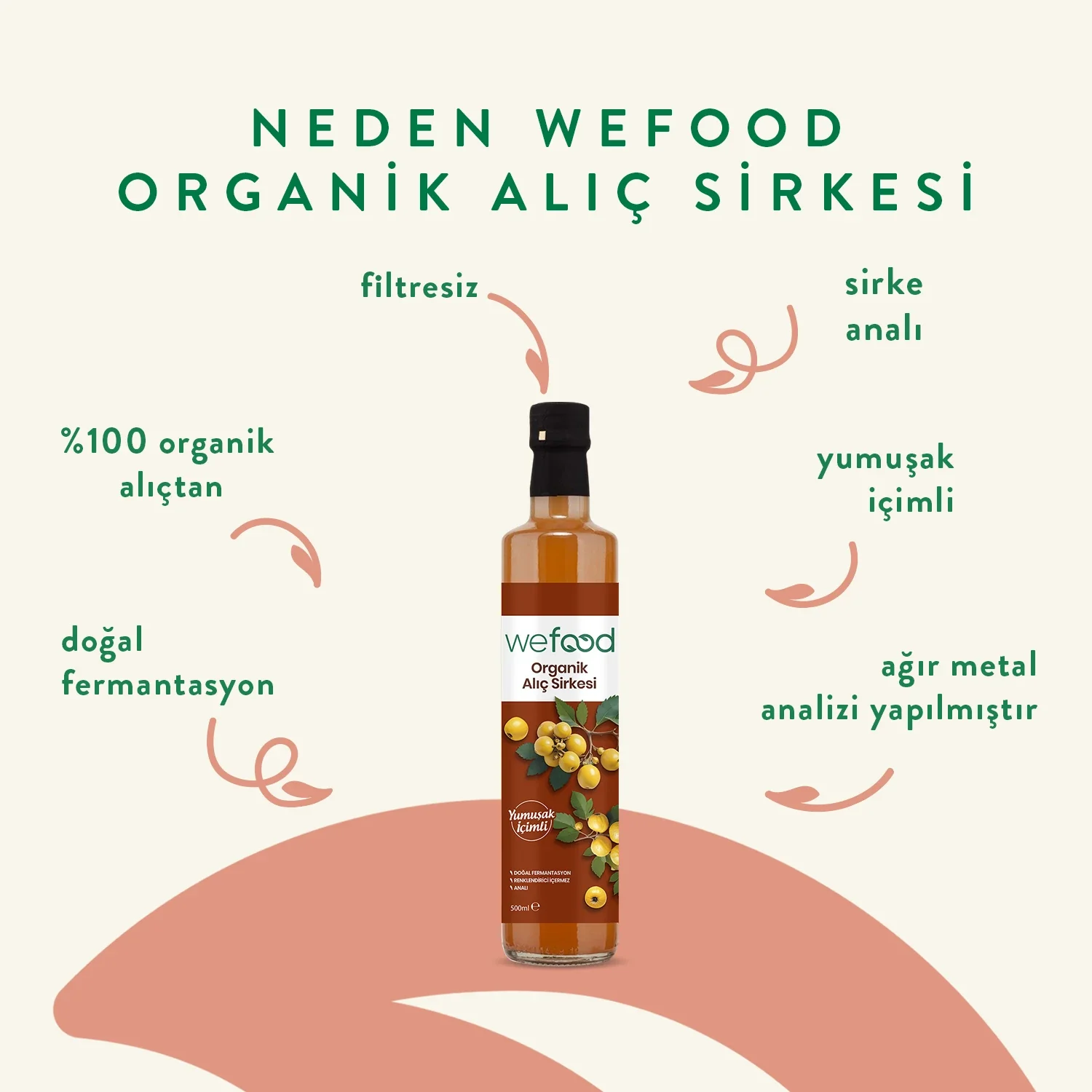Wefood Organik Alıç Sirkesi 500 ml