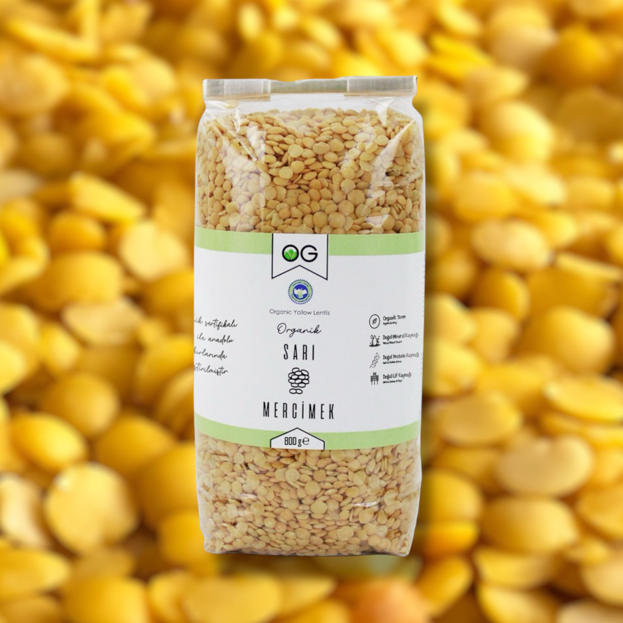 Organik Sarı Mercimek 800 Gr +6 Ay -Biokent Bebek