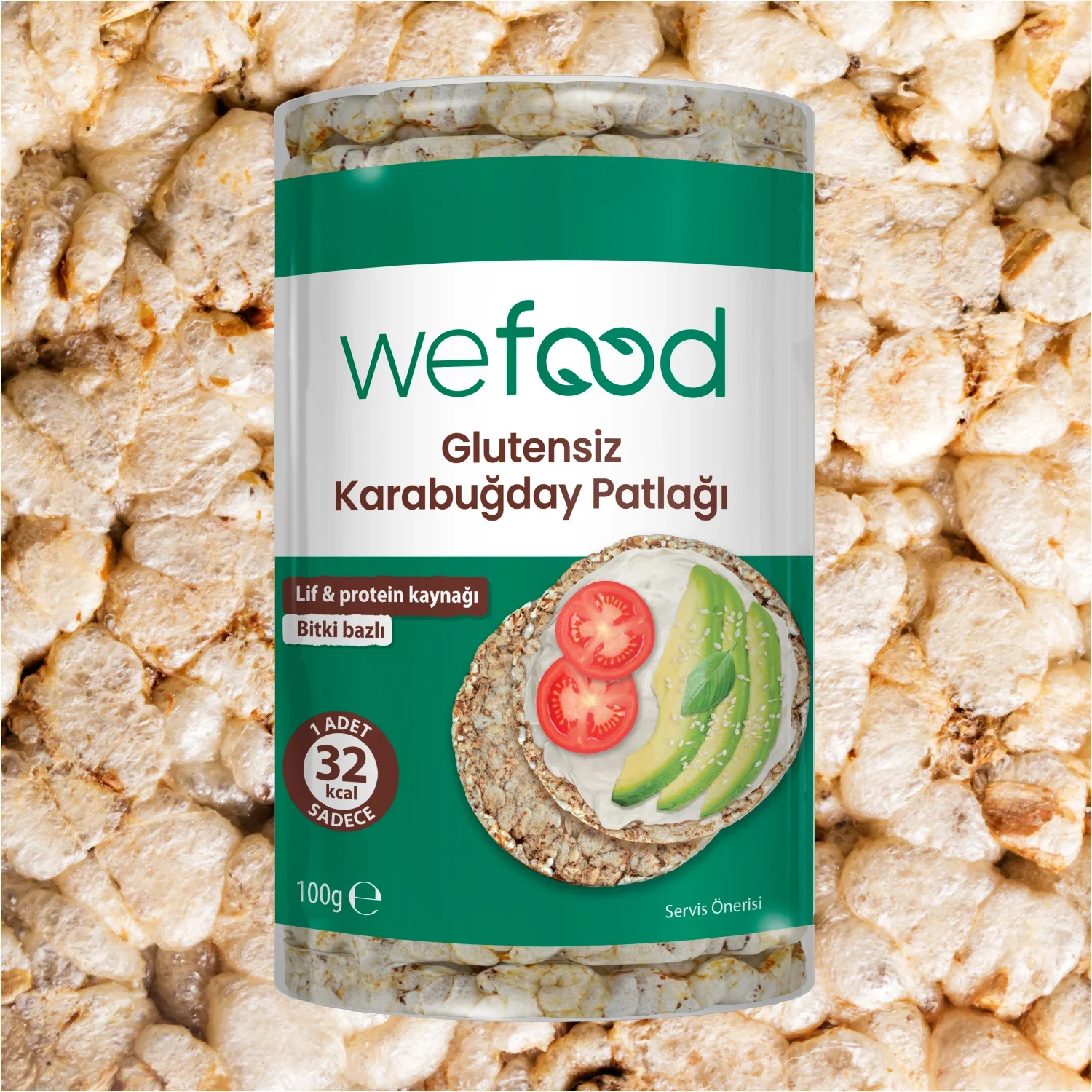 Glutensiz Karabuğday Patlağı  (Yüksek Lif) 100gr