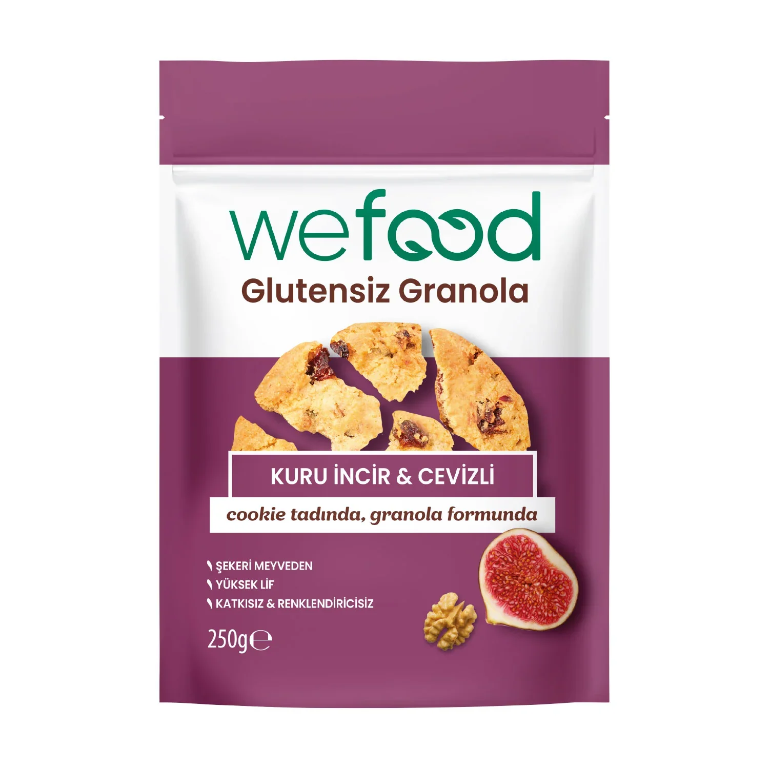 Wefood Glutensiz Granola Kuru İncir & Cevizli 250 gr
